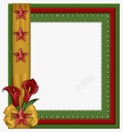 花式相框圣诞花式印星相框高清图片