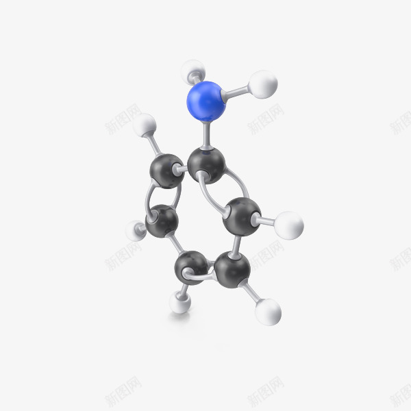 苯胺分子结构png免抠素材_新图网 https://ixintu.com 分子 生化医疗 生物化学 结构 苯胺