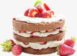 巧克力蛋糕免费png下载草莓夹心蛋糕高清图片
