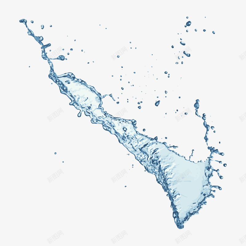 喷溅水花矢量图ai免抠素材_新图网 https://ixintu.com 喷溅水 水 水珠 水花 矢量图