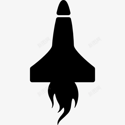 火箭在垂直位置与火尾图标png_新图网 https://ixintu.com 位置 垂直 外太空 尾 火 火箭 空间 船舶 运输