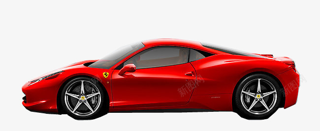红色法拉利跑车png免抠素材_新图网 https://ixintu.com Ferrari 交通工具 产品实物 小车 赛车