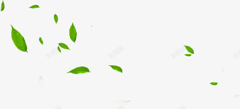 绿色卡通漂浮春天树叶png免抠素材_新图网 https://ixintu.com 卡通 春天 树叶 漂浮 绿色