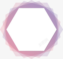 紫色六边形紫色六边形标题框矢量图高清图片