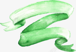优良品质矢量标贴水彩绿色丝带高清图片
