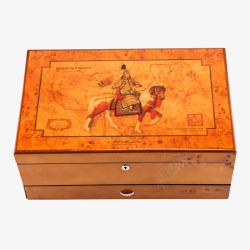 木制珠宝收纳箱钢琴漆实木首饰盒高清图片