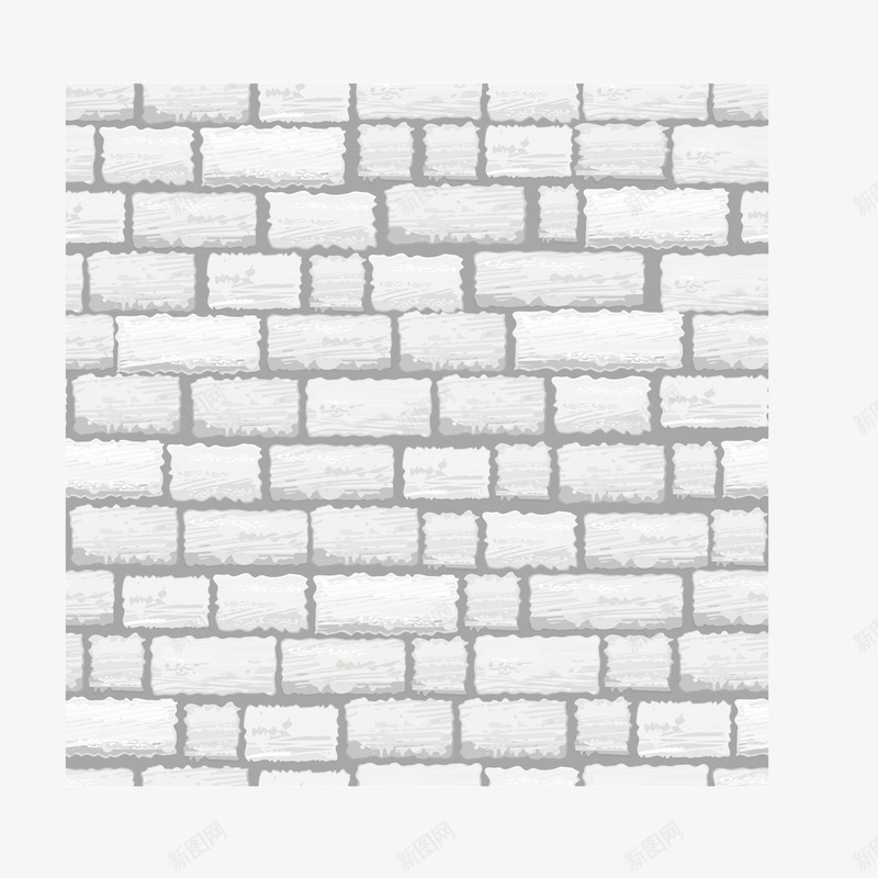 卡通白色砖块墙壁矢量图ai免抠素材_新图网 https://ixintu.com 卡通 墙壁 白色 白色墙壁 砖块 矢量图