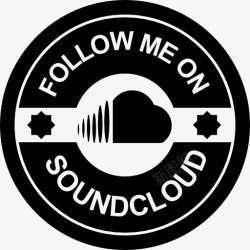 跟随社会的徽章跟随我的SoundCloud图标高清图片