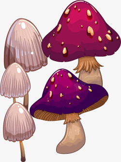 卡通蘑菇图案素材