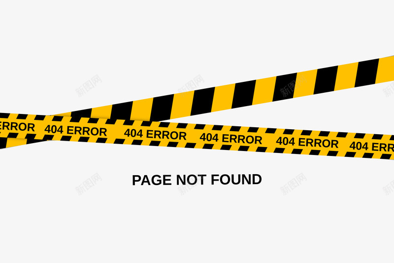 404错误页面矢量图ai免抠素材_新图网 https://ixintu.com 404错误字样 条幅 黄色 矢量图