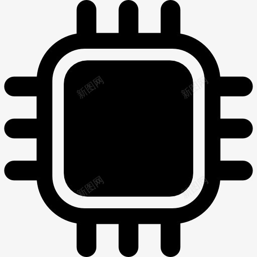 计算机处理器图标png_新图网 https://ixintu.com 主板 技术 电子电路 电脑 芯片