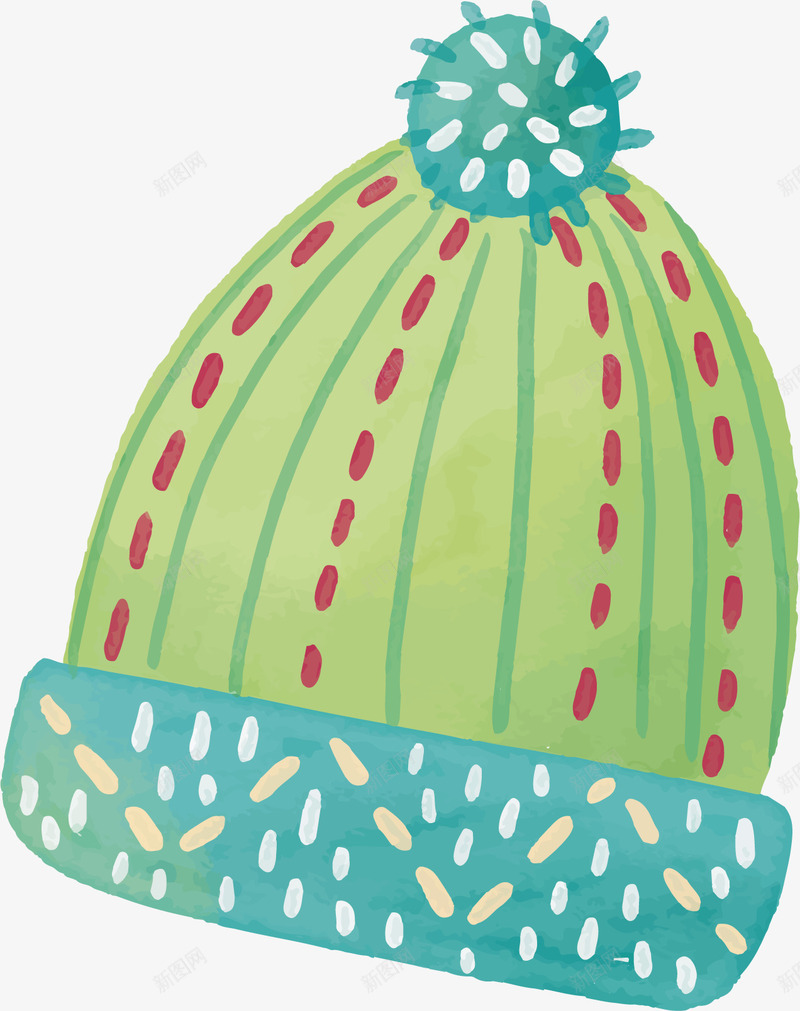 绿色帽子温暖冬天矢量图ai免抠素材_新图网 https://ixintu.com 冬天 帽子 毛线帽 温暖冬天 矢量png 绿色帽子 矢量图