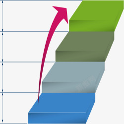 竖状流程图楼梯状流程图高清图片