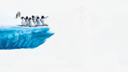 摄影合成企鹅冰块素材