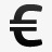 电流欧元钱货币现金硬币线框单图标图标