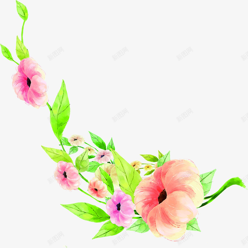 效果海报涂鸦植物花朵png免抠素材_新图网 https://ixintu.com 效果 植物 海报 涂鸦 花朵