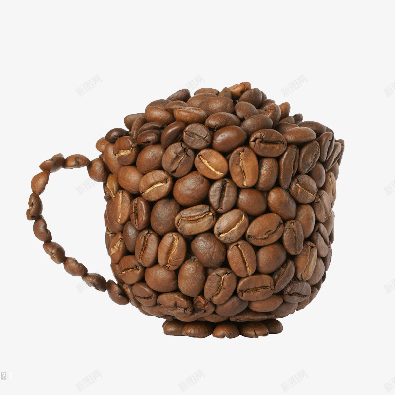 创意咖啡豆png免抠素材_新图网 https://ixintu.com 咖啡 咖啡豆 杯子 烘焙