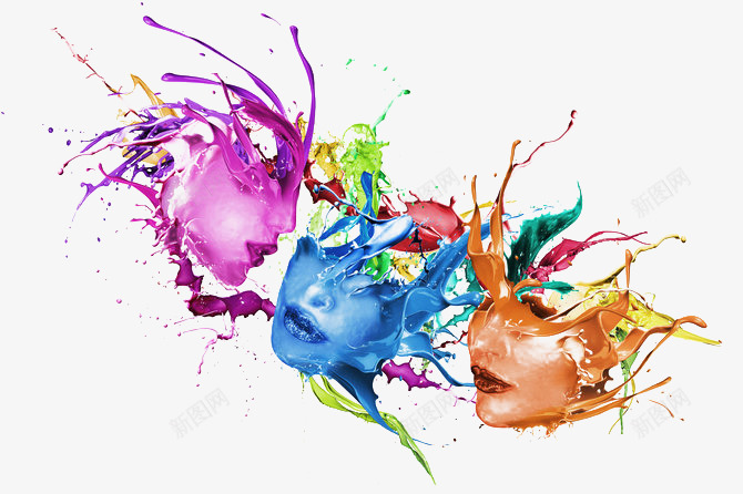 创意水彩涂鸦面具png免抠素材_新图网 https://ixintu.com 创意 创意水彩涂鸦面具 水彩涂鸦面具 溅起的水彩 矢量素材
