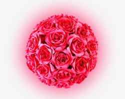 圆形玫瑰花束素材