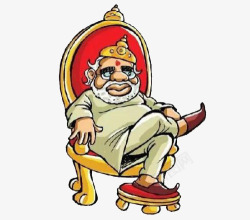 王位卡通印度皇家国王高清图片