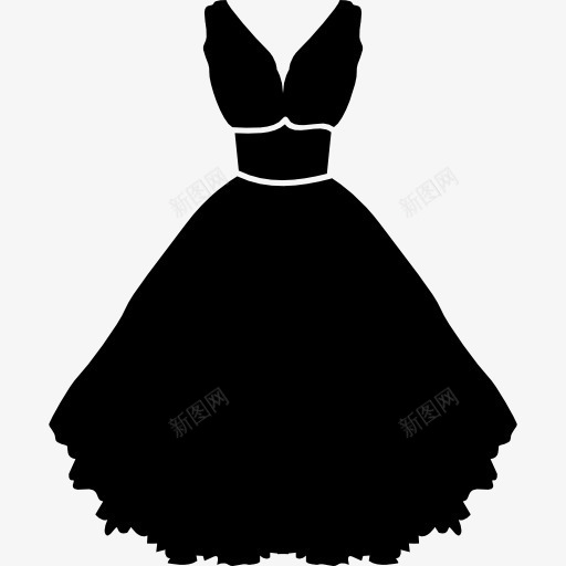 时尚的吊带裙裙子带图标png_新图网 https://ixintu.com 女裙 时尚 服装 肩带 肩带连衣裙 腰带 裙