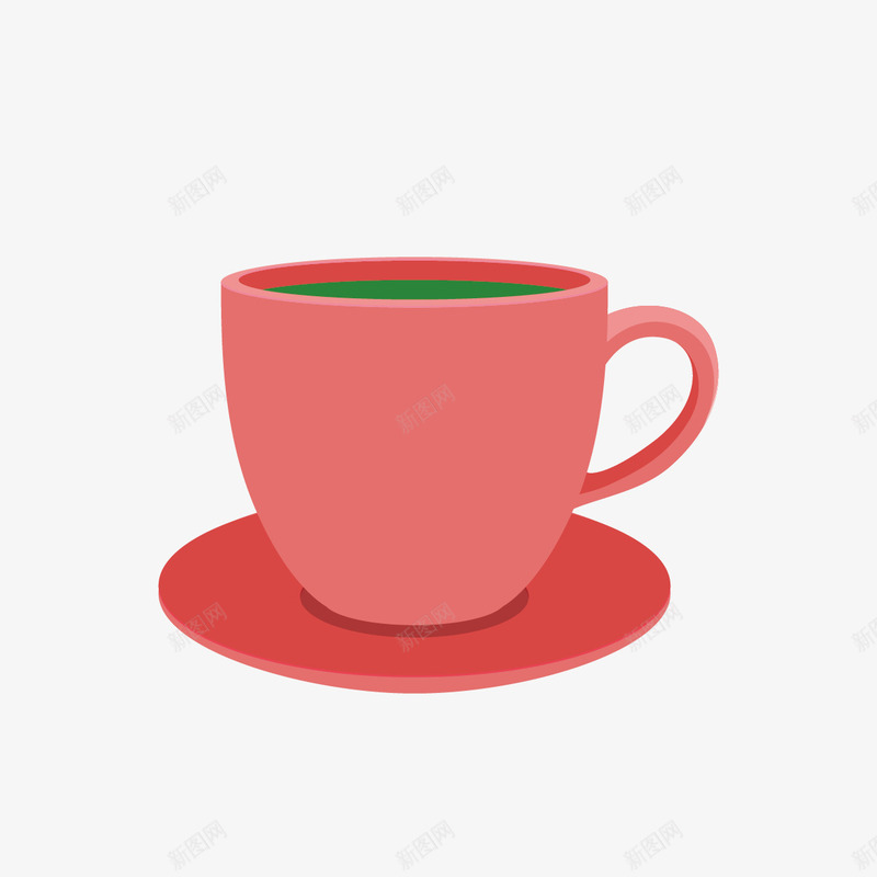 带碟子的红参瓷杯里一杯淡淡的绿矢量图ai免抠素材_新图网 https://ixintu.com 下午茶 卡通 带碟子的红参瓷杯里一杯淡淡的绿咖啡矢量免费下载 手绘 把手 清新 瓷杯 碟子 红色 绿咖啡 矢量图
