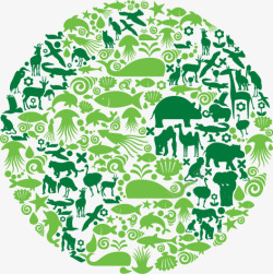 绿色大象绿色海洋元素图标高清图片
