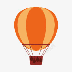 橘色热气球素材