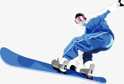 滑雪比赛矢量图素材