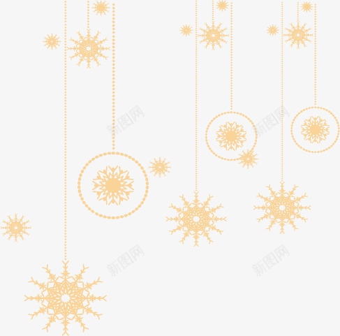 圣诞雪花装饰矢量图ai免抠素材_新图网 https://ixintu.com 免费 圣诞快乐 圣诞节 装饰物品 雪花 矢量图