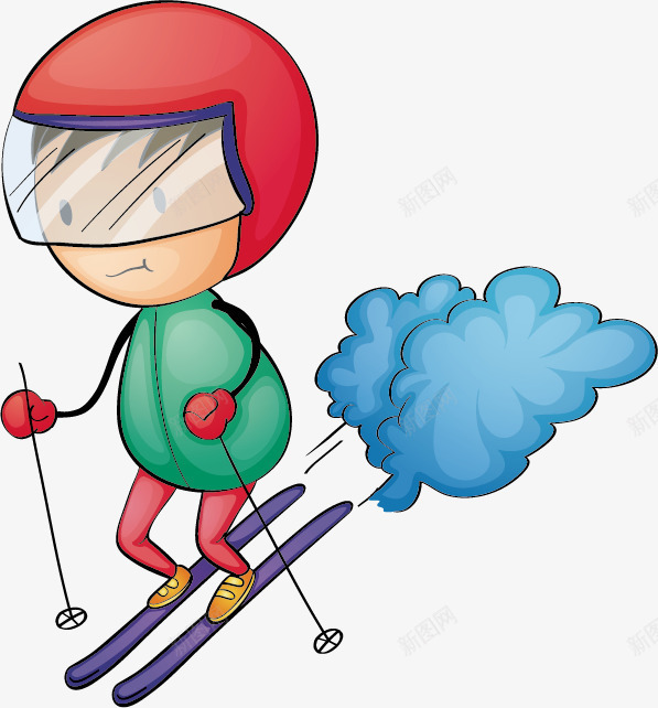 体育运动卡通图png免抠素材_新图网 https://ixintu.com 体育运动 冬季运动 卡通 卡通人物 小人 插图 滑雪 漫画 锻炼