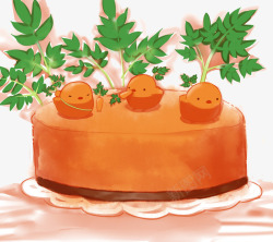 胡萝卜蛋糕胡萝卜蛋糕小鸡高清图片