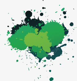 创意扁平风格合成绿色的涂鸦素材