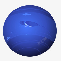 观测星象手绘蓝色水星星球矢量图高清图片