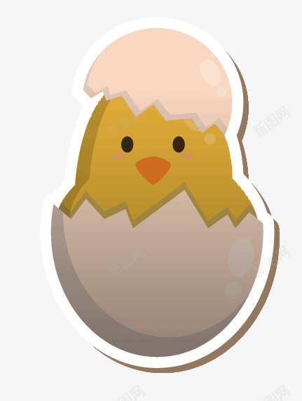 手绘孵化的小鸡png免抠素材_新图网 https://ixintu.com 动物 卡通 小鸡 手绘 生物
