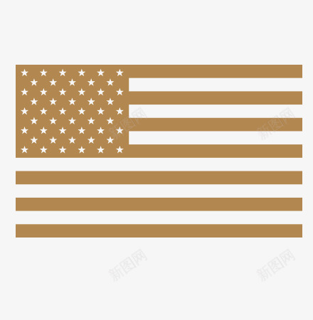 咖啡色之星条旗图标png_新图网 https://ixintu.com 咖啡 图案 星条旗 装饰