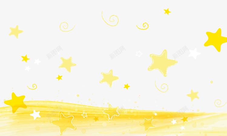 海报黄色星星背景psd免抠素材_新图网 https://ixintu.com 星星 星星的海洋 星星背景 黄色星星 黄色河流