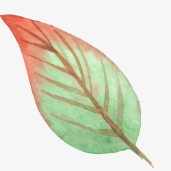 卡通彩色的植物叶子矢量图素材