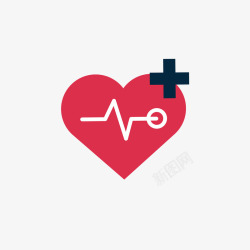 扁平化心脏心脏医疗高清图片