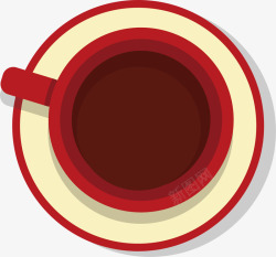 红色咖啡杯矢量图素材