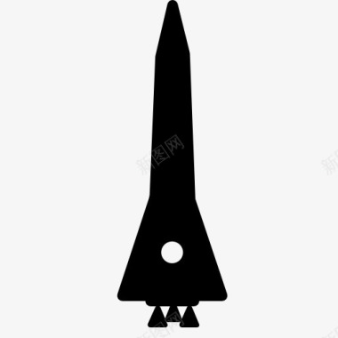 火箭黑色简笔画图标图标