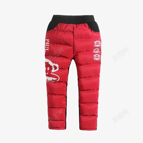 儿童服装png免抠素材_新图网 https://ixintu.com 保暖 女孩 棉裤 红色