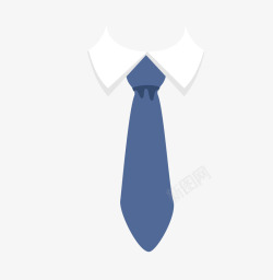 男士蓝色商务领带素材