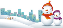 雪人城市素材