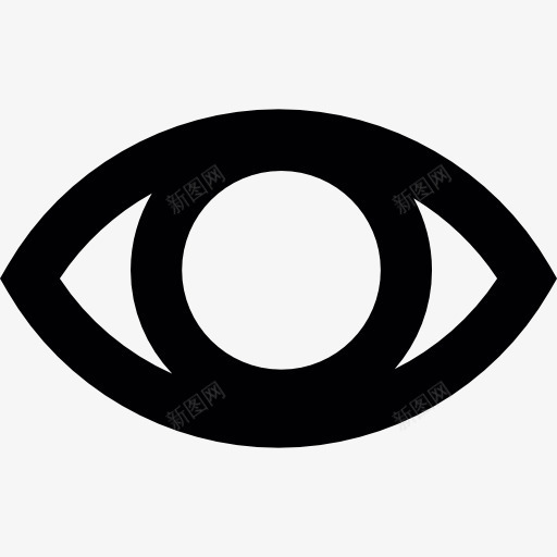 空白的眼睛图标png_新图网 https://ixintu.com 失明 形状 看 眼球