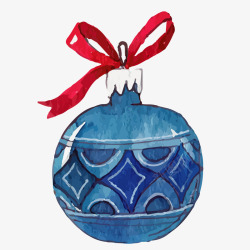 圣诞蓝色装饰球矢量图素材