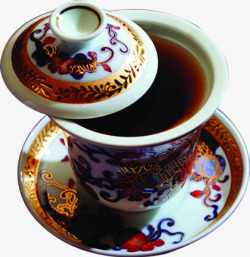 珐琅茶杯欧式花纹素材