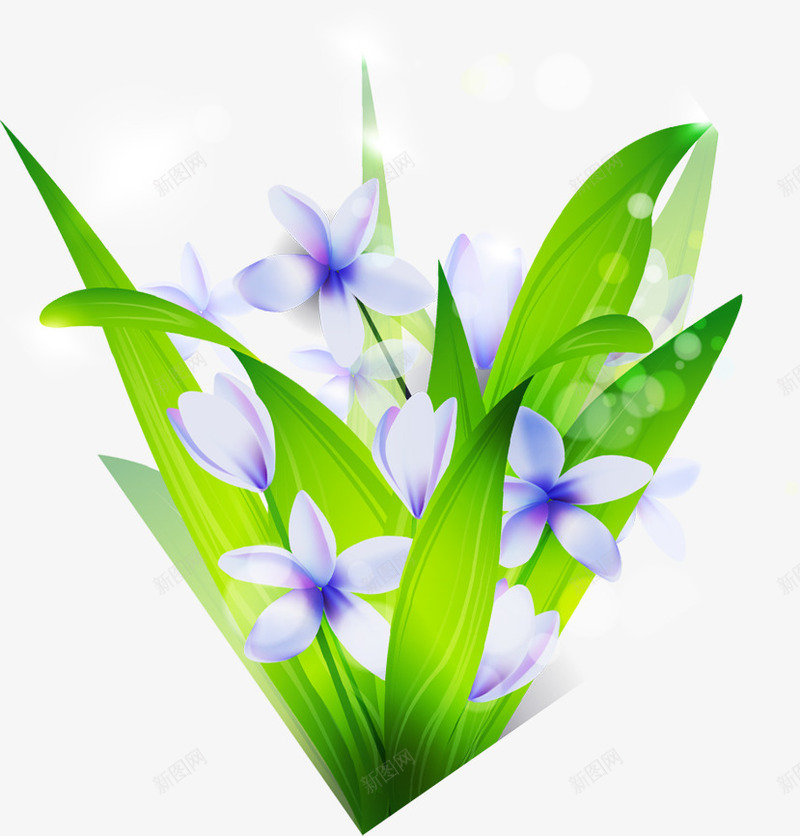 春季紫色手绘花朵png免抠素材_新图网 https://ixintu.com 春季 紫色 花朵