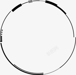 科技感圆环中国风水墨科技感圆环高清图片