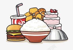 汉堡图卡通食物食品矢量图高清图片